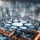 Illustration for article titled After the asteroid hits, well build a post-apocalyptic city inside the crater
